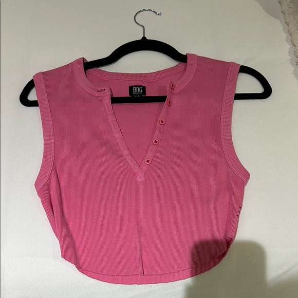 BDG Pink Crop Top - Picture 1 of 3